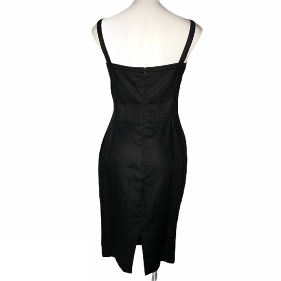 Vintage Pia Rucci Black Sleeveless Linen Dress - Picture 5 of 10